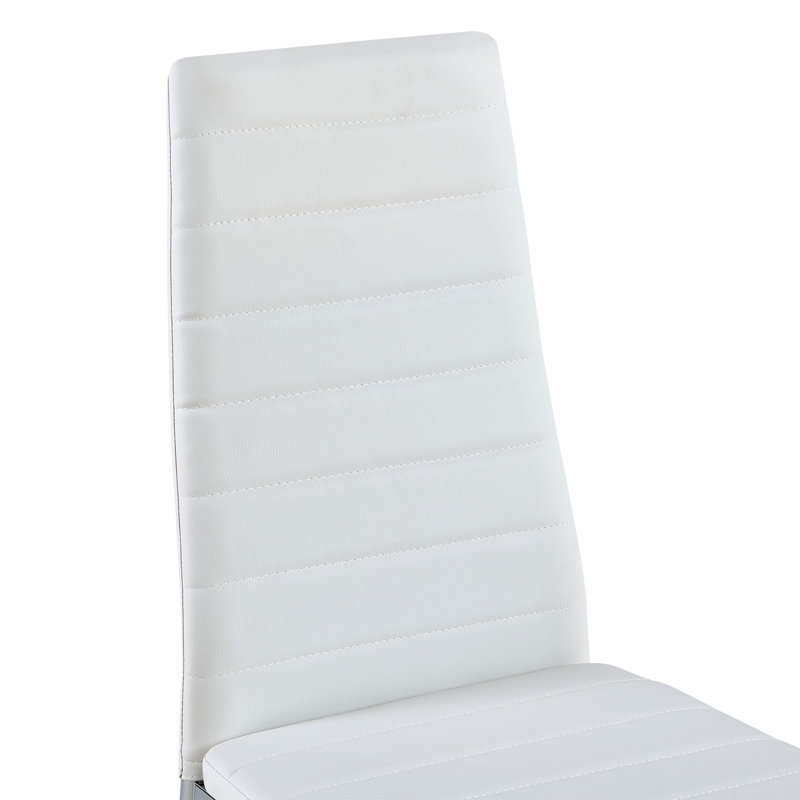 Ensemble de chaises de salle à manger pour 4 en cuir synthétique confortable