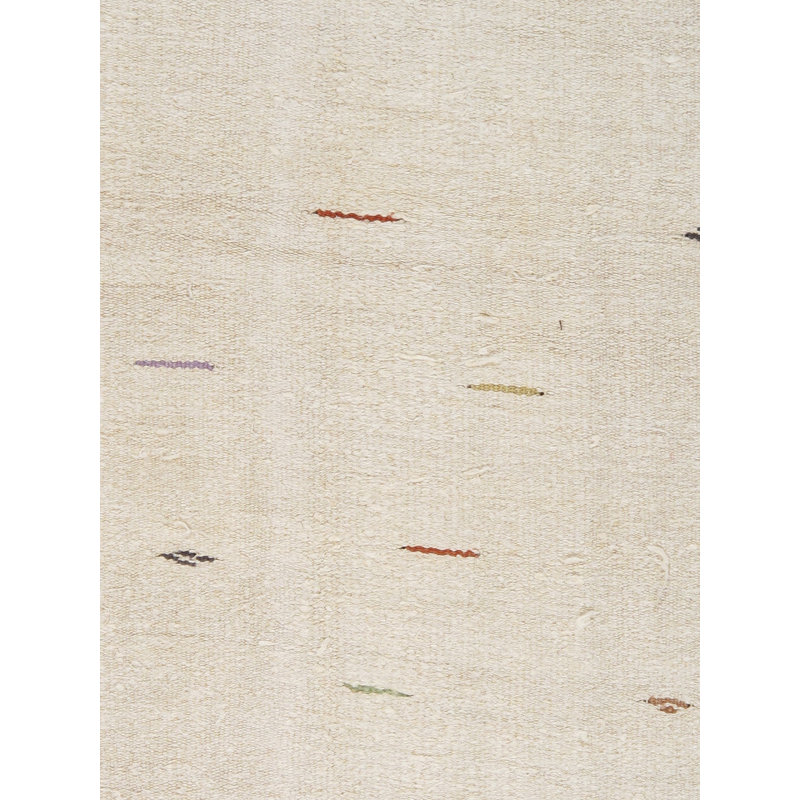 Tapis unique en laine noué à la main 6 pi 6 po x 8 pi 1 po années 2010 en ivoire / rouge / vert