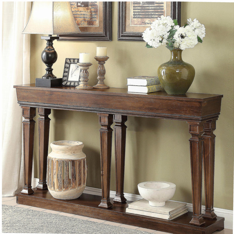 Table d'appoint en chêne avec base