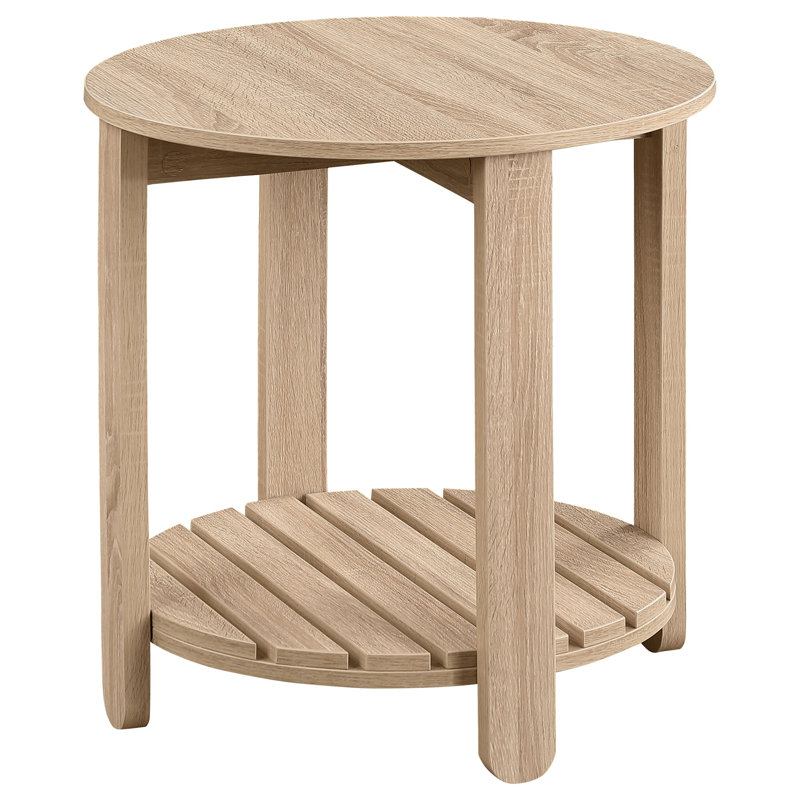 Table de bout ronde en bois d'ingénierie