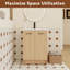 Meuble-lavabo autoportant avec rangement dissimulé et lavabo intégré durable
