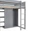 Lit mezzanine simple, bois robuste et espace de rangement robuste et robuste-143812210