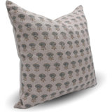 Linen Floral Pillow Cover