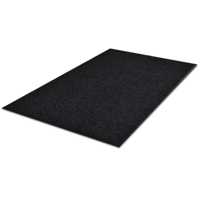 Non-Slip Indoor/Outdoor Use Doormat, Rectangular 90 x 120cm, Black