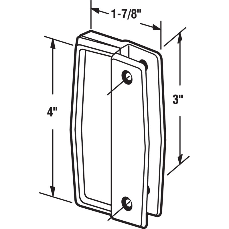 Black Plastic Sliding Screen Door Pull