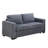 Modern Style 2Pc Sofa Set Back Cushion Plastic Legs Cup Holders Charging Port Corduroy Upholstered-1930984824