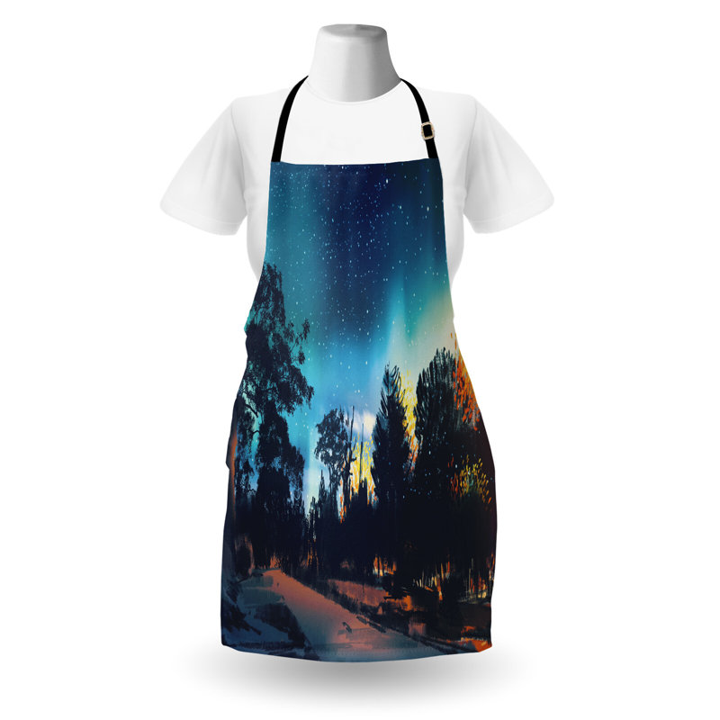 Multicolore tablier East Urban Home Fantasy unisexe, nuit des aurores boréales, taille adulte