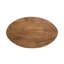 Table basse ovale en bois de 39 po x 24 po x 15 po avec quatre pieds seulement, sans chaises.