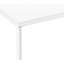 Table d'appoint, côté, bout, étroit, petit, 2 niveaux, stratifié blanc, métal blanc, contemporain, moderne