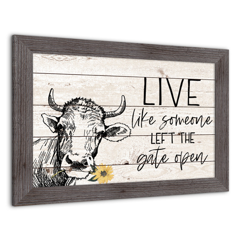 Live Gate Is Open, reproduction encadrée, H 16 po x l 24 po x P 0,75 po