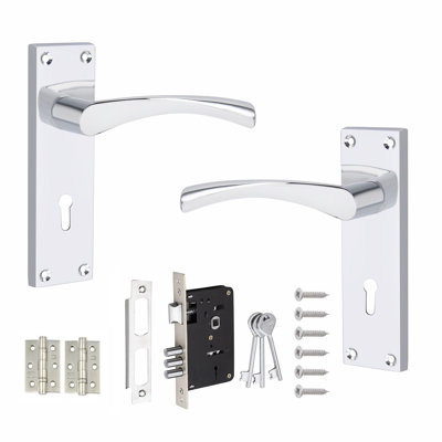 Scroll Astrid Door Handles Lever Lock