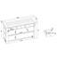 Console en bois de pin massif, table d'appoint moderne avec 3 tiroirs de rangement et 2 tablettes. Facile à assembler-366749849
