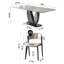 Ensemble de table de salle à manger rectangulaire moderne en faux marbre-105507770