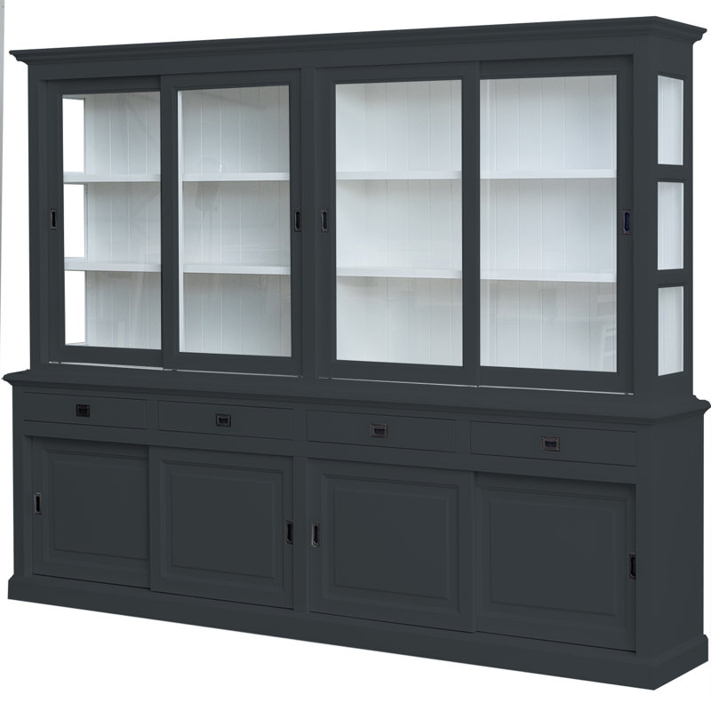 Burkett Display Cabinet, Anthracite Grey