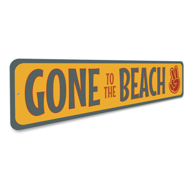 Retro Beach Aluminum Sign