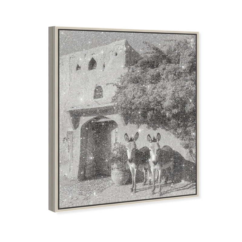 Morning Wait BW Print by Oliver Gal, 31"H x 25"W, Silver Floater Frame