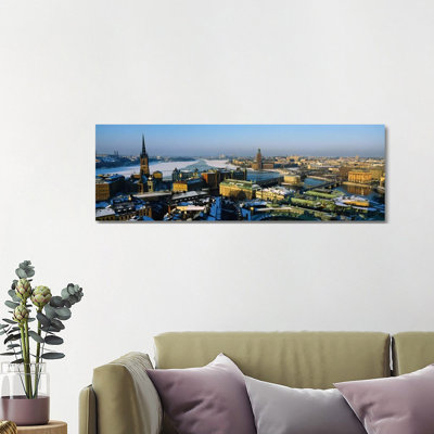 High Angle View Of A City, Stockholm, Sweden by Panoramic Images - Wrapped Canvas Panoramic Gallery-Wrapped Canvas Giclée