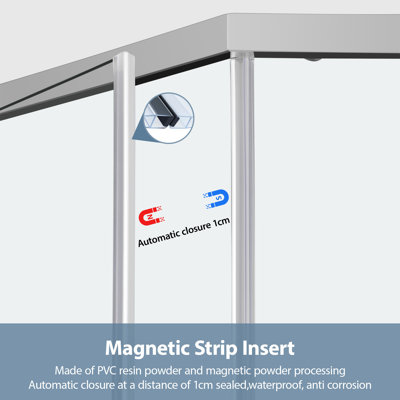 Porte de douche d'angle Neo-Angle de 34 po x H 72 po avec porte de douche en losange sans cadre en verre trempé chromé ou en verre brossé à finition argentée