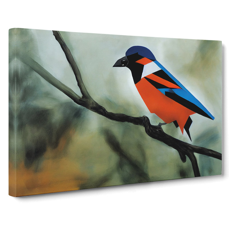 Hypnotic Bird - Wrapped Canvas Painting, 40cm H x 60cm W x 3cm D
