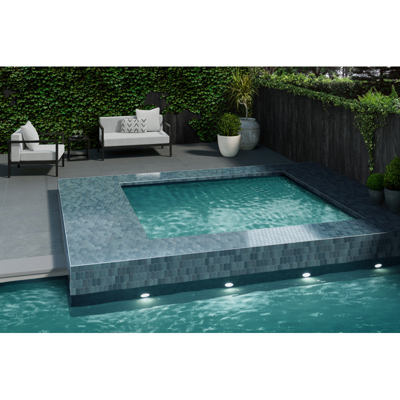 Omni™ 10" x 12" Porcelain Honeycomb Mosaic Tile, Navy