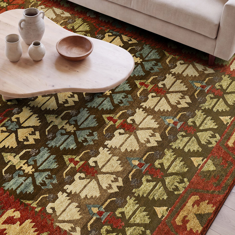 Sonia Handmade Wool Area Rug, Rectangle 3' x 5'