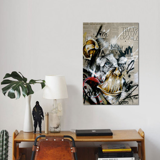« informante », impression sur toile tendue, H 12 po x l 8 po x P 0,75 po, Toile tendue, Pas de tapis