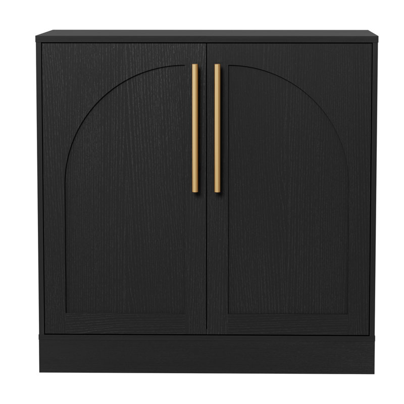 2-Door Storage Cabinet, Black