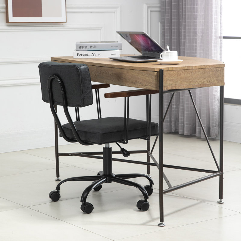Chaise de travail Keikilani, Noir mat