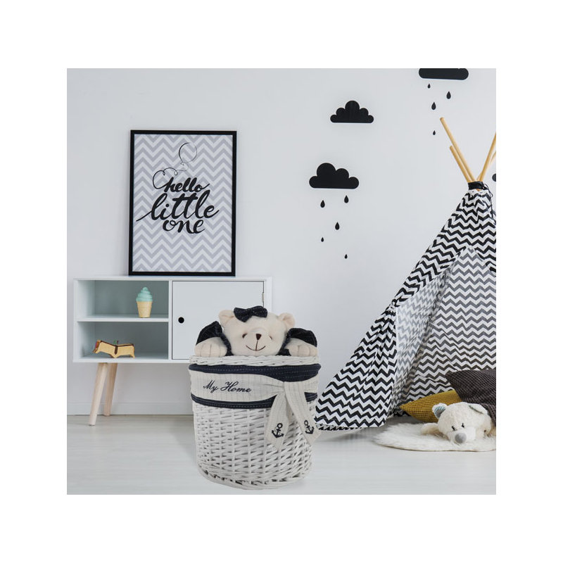 Ensemble 5 pièces de panier à en rotin Aden