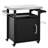 40" Outdoor Grill Cart With Storage Cabinet & Waterproof Cover, Stainless Steel Top Pizza Oven Table