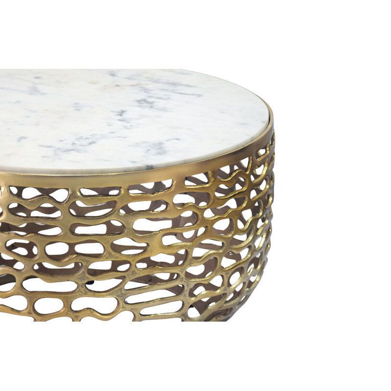 Drum Coffee Table, Golden