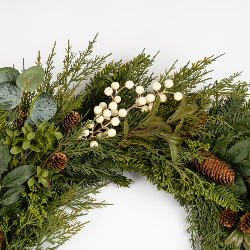80cm Oversized Wreath with Bow