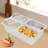Fruit Pan Large Stainless Steel Pan Food Storage With Acrylic Lids And Water-Filtering Gaskets