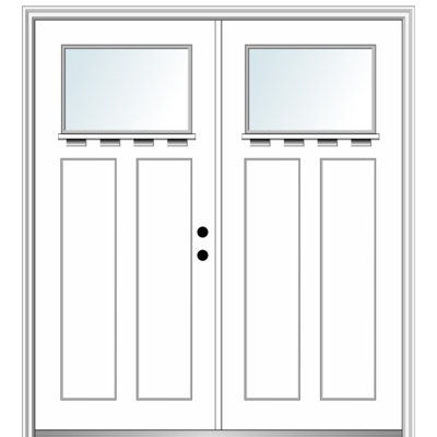 80'' Paneled Fiberglass Front Entry Doors