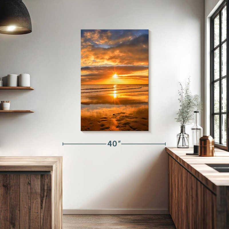 Coucher de soleil sur le Gillard, H 39 po x l 26 po