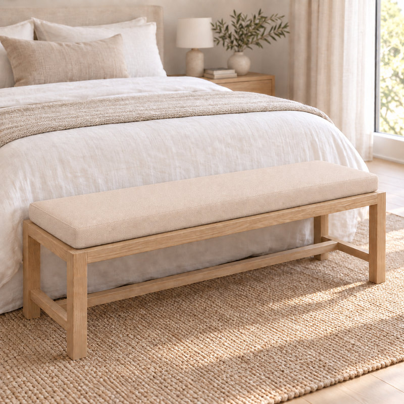 Coussin de banc personnalisable H 2 po pour mobilier d'intérieur / extérieur / chaise / siège de fenêtre, mousse haute résilience 75D de qualité supérieure