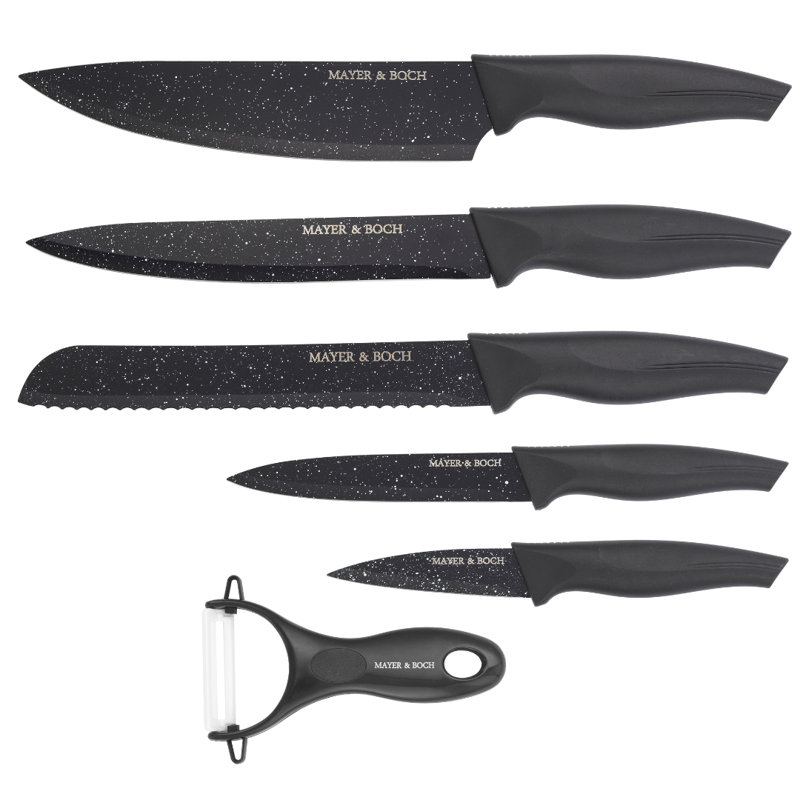 Mayer & Boch 6 Piece Stainless Steel Assorted Knife Set