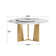 Round Sintered Stone Dining Table With Rotating Tray
