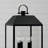 9.50"W x 21.50"H 3-Light Outdoor Square Rectangle Post Lantern in Black with Clear Glass