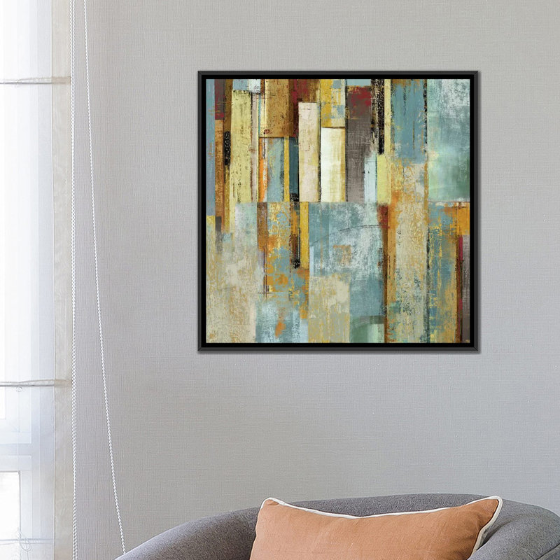 « tribeca i », reproduction sur toile, H 18 po x l 18 po x P 1,5 po, Toile encadrée noire, Pas de tapis