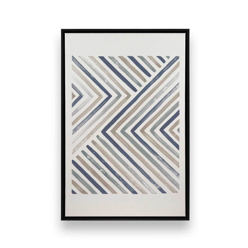 Linear Visions I, reproduction sur toile, H 18,75 po x l 12,75 po, Noir satiné