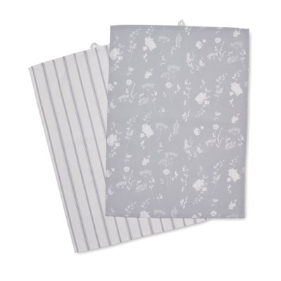 Meadowsweet Floral Two Pack Tea Towels