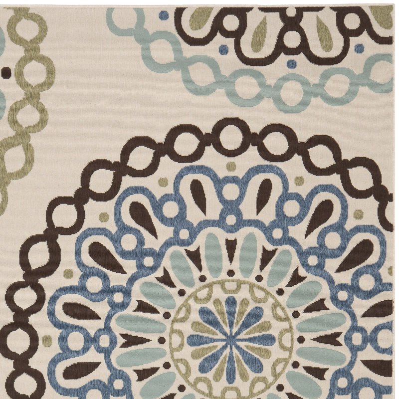 Centeno Veranda Performance Floral Indoor/Outdoor Area Rug, Square 6'7"