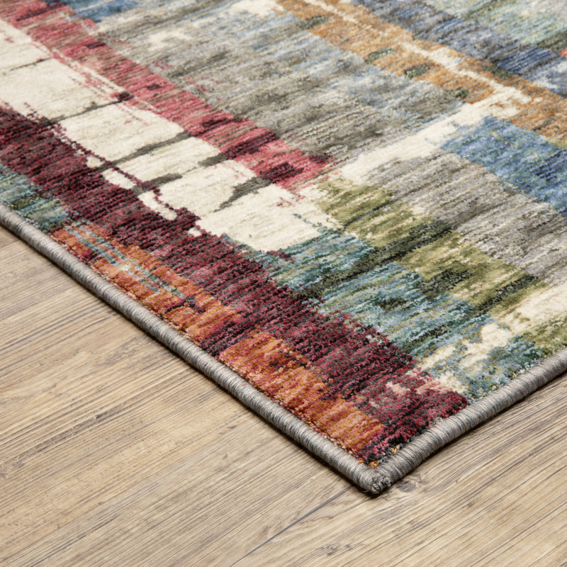 Tapis multicolore Holub, Rectangle 6 pi 7 po x 9 pi 9 po