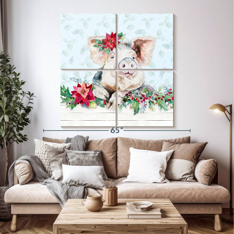 Brampt Holiday Little Piggy, 50" H x 50" W