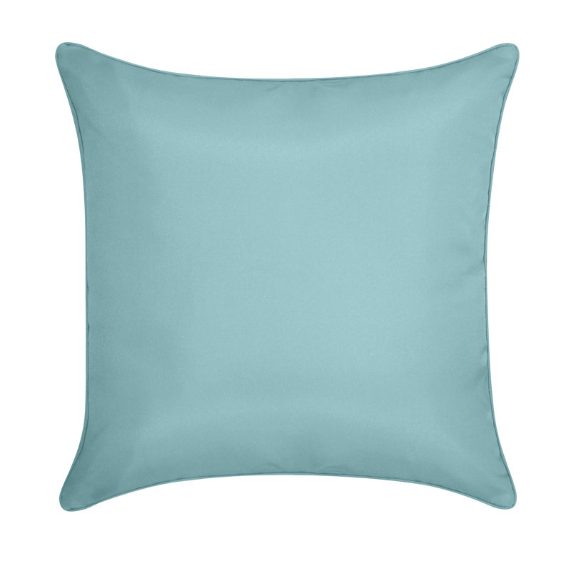 Appliqued Indoor/Outdoor Reversible Throw Pillow, Aqua