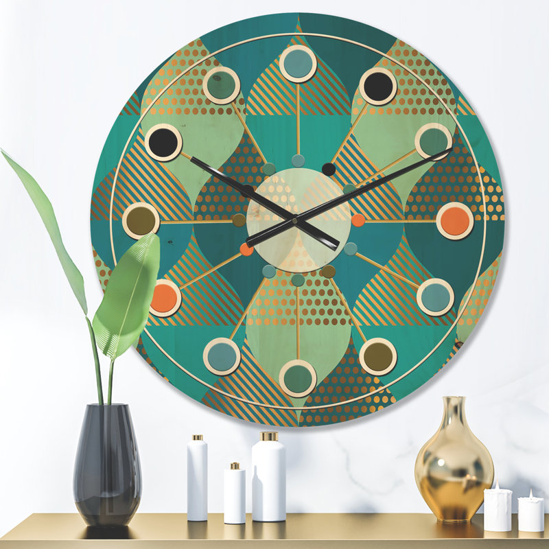 Horloge murale de luxe Mid-Century, Moyenne
