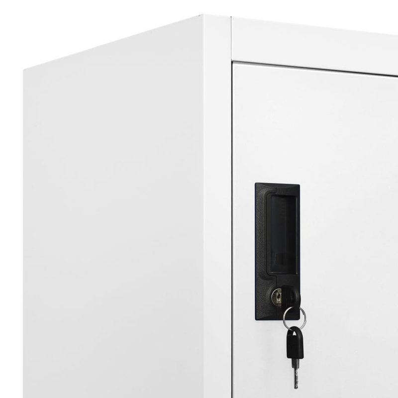 Armoire vestiaire en acier 35,4 po x 17,7 po x 70,9 po, Blanc, 18