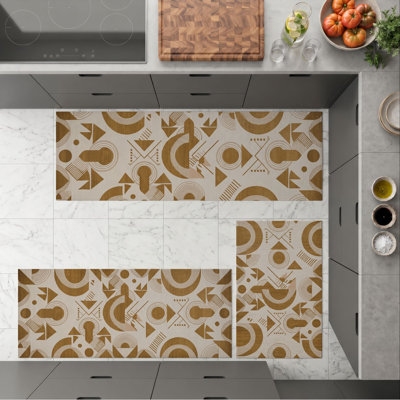 Tapis de cuisine géométriques antidérapants lavables