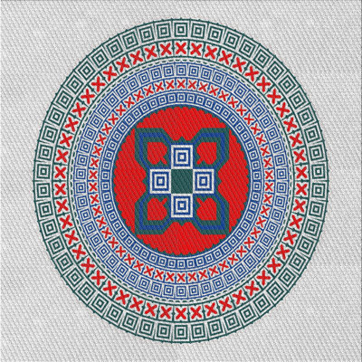 Tapis géométrique gris